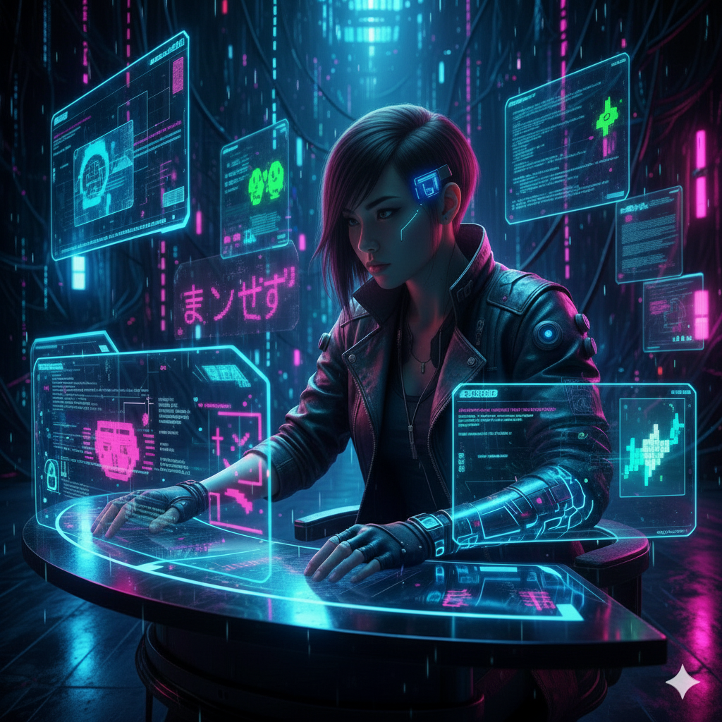 Футуристическая хакерская станция